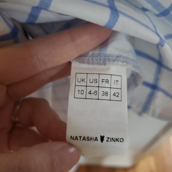 Natasha Zinko Blouse Check Print Corset Wrap Blouse - Picture 14 of 15